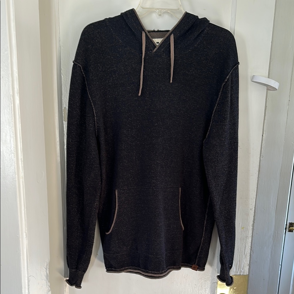 The Normal Brand Dark Navy Hoodie Sweater with Front Pocket